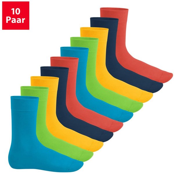 Footstar Basicsocken EVERYDAY! 10 PAAR Damen Herren Socken mit Baumwolle Basic Socken