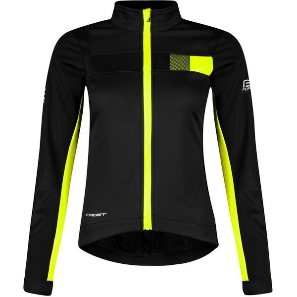 FORCE Fahrradjacke Jacke FROST LADY Softshell Winter, schwarz-fluo -5 °C bis +5 °C %%%