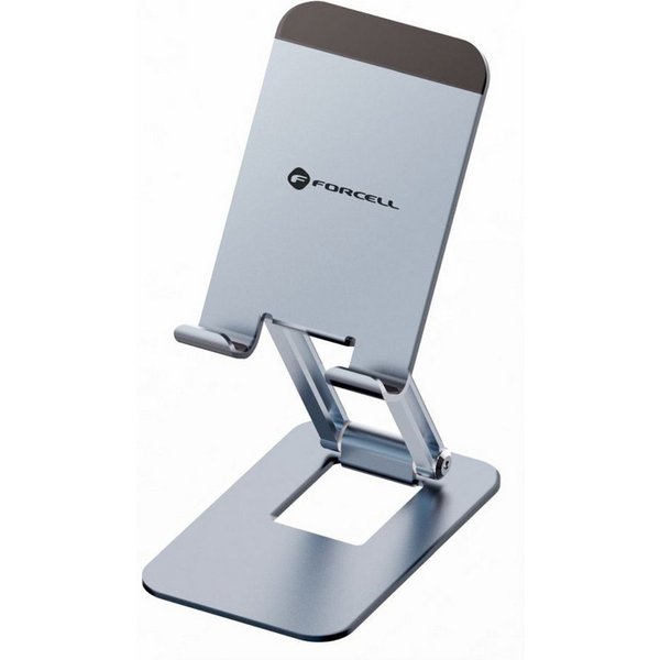 Forcell Handy-Halterung Fold Stand 1, (bis 8 Zoll, Einzelartikel, Faltbarer, verstellbarer Aluminium-Tischhalter)