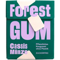 FOREST GUM Kaugummi Cassis Minze, zuckerfrei und plastikfrei, 20 g