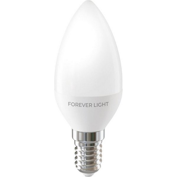 Forever Light LED-Leuchtmittel Kerzenform, Energie-Effizienzklasse E, E14, 1 St., Kaltweiß, Klares Licht für Arbeits- und Küchenbereiche
