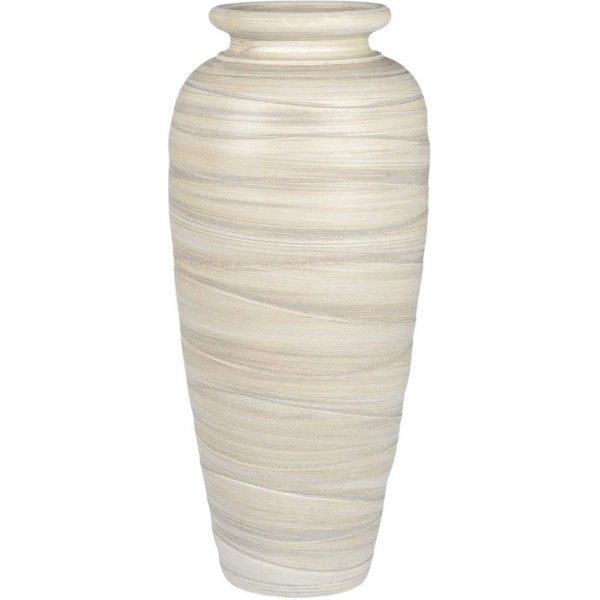formano Bodenvase RELIEF, 60 cm Höhe, Creme, Streifenmuster, H: 60cm