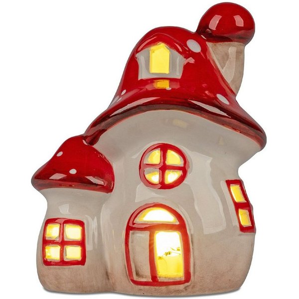 formano Dekofigur Herbst, Mit Timerfunktion, Natur, Pilz, H: 13cm