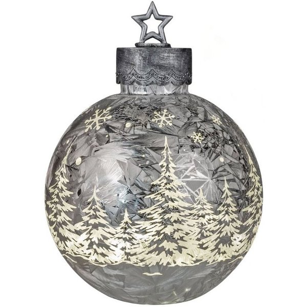 formano Dekofigur Winterwald, Mit Timerfunktion, Silber, Winterwald, H: 29cm