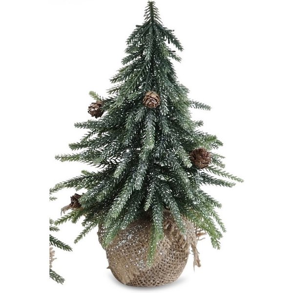 formano Dekofigur Winterzeit, Höhe: 26cm, Farbe: Grün, Motiv: Tanne