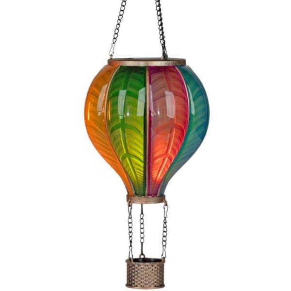 formano Dekolicht Solar-LED Heißluftballon bunt – Hängedeko für Garten & Balkon, LED fest integriert, Hängelampe