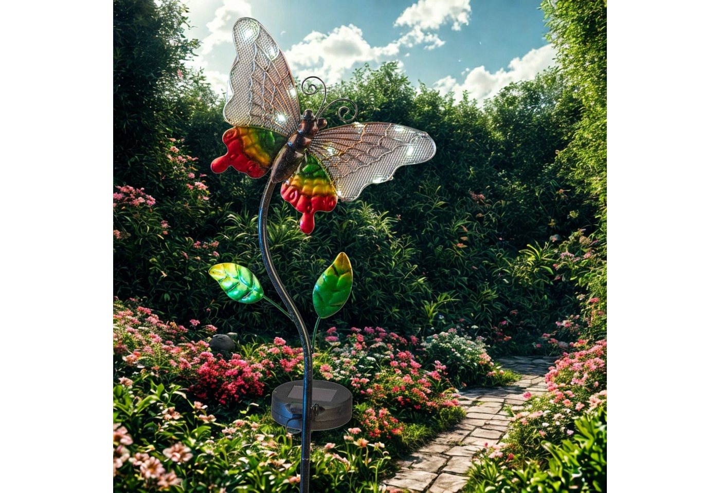formano Gartenstecker Sommerzeit Höhe: 90cm, Farbe: Mehrfarbig, Motiv: Schmetterling – Bild 3 von 5