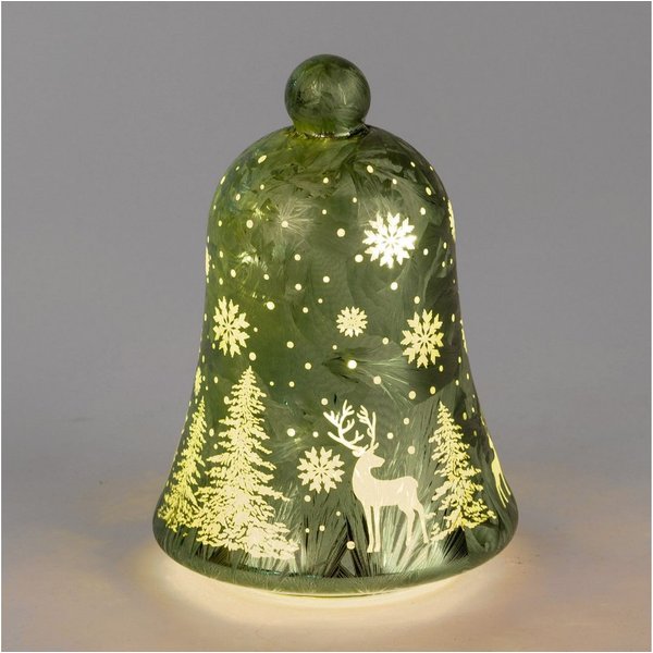 formano LED Dekoobjekt Frosty Winterzeit, LED, Mit Timerfunktion, Grün, Winterwald, H: 17cm