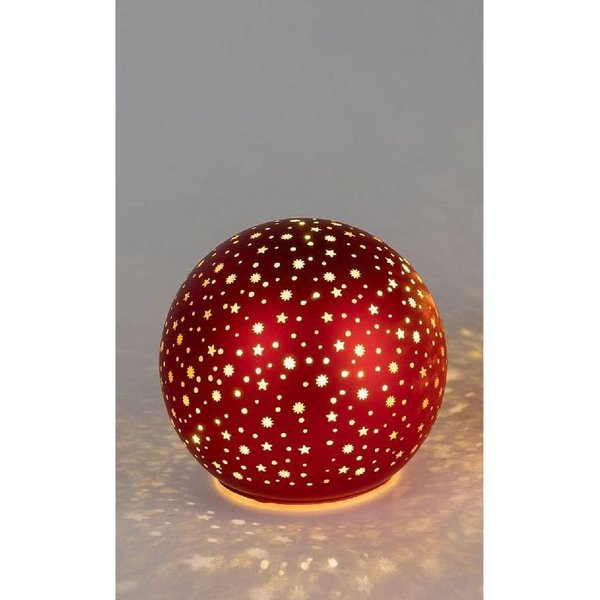 formano LED Dekoobjekt Red Stars, Rot D:10cm Glas, LED fest integriert, Warmweiß, LED betrieben