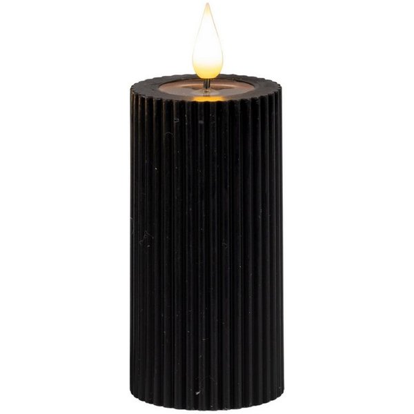 formano LED-Kerze Streifen, LED, Mit Timerfunktion, Schwarz, Streifen, H: 10cm