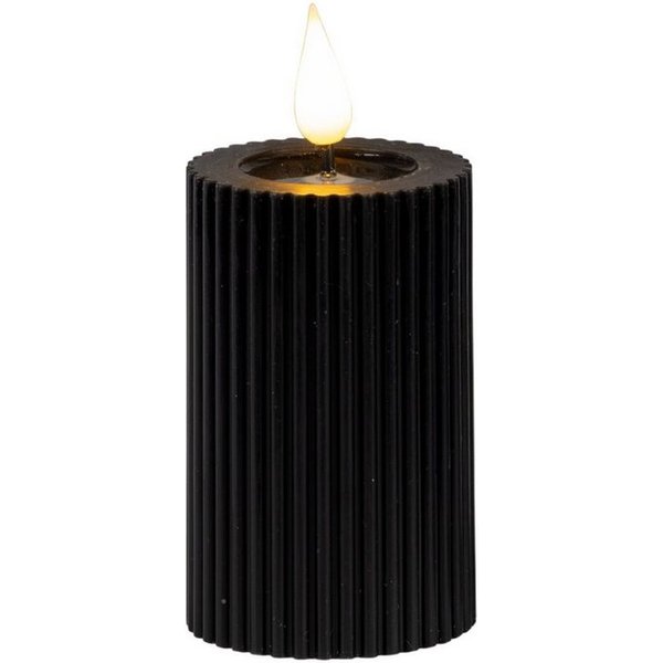 formano LED-Kerze Streifen, LED, Mit Timerfunktion, Schwarz, Streifen, H: 8cm