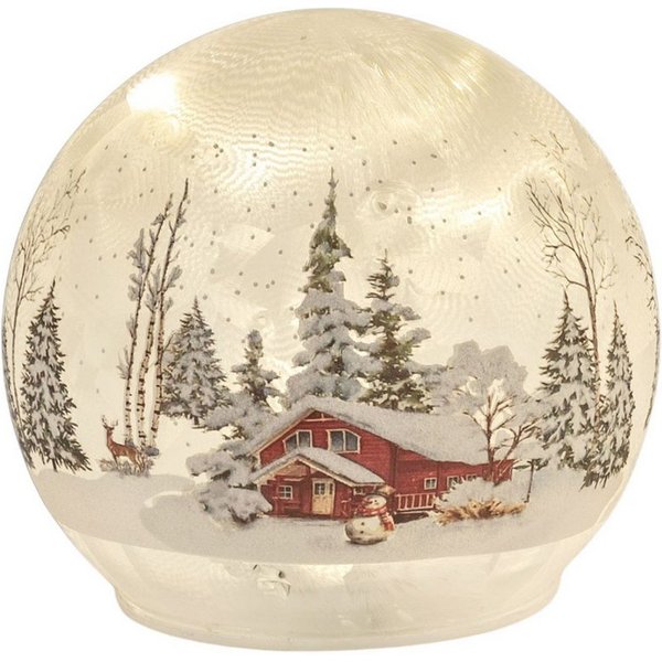 formano LED Kugelleuchte Winterlandschaft, LED, Mit Timerfunktion, Weiß, Winterlandschaft, H: cm