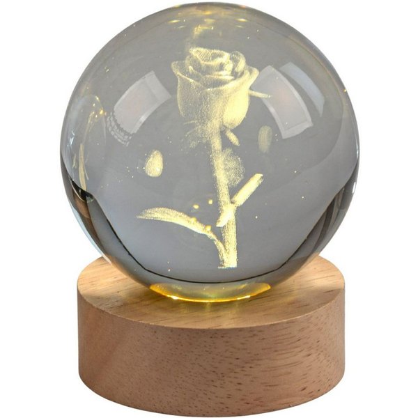 formano LED Tischleuchte Kristallkugel, LED, Höhe: 10cm, Farbe: Transparent, Motiv: Kristall