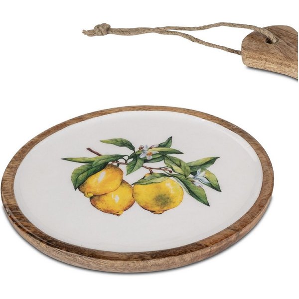 formano Servierplatte Zitronen, Mangoholz, Lebensmittelecht, Natur, Zitronen, H: 2cm