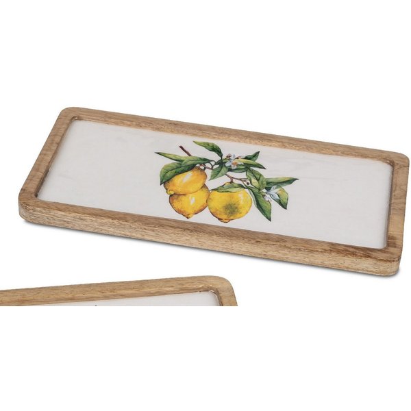 formano Servierplatte Zitronen, Mangoholz, Lebensmittelecht, Natur, Zitronen, H: cm