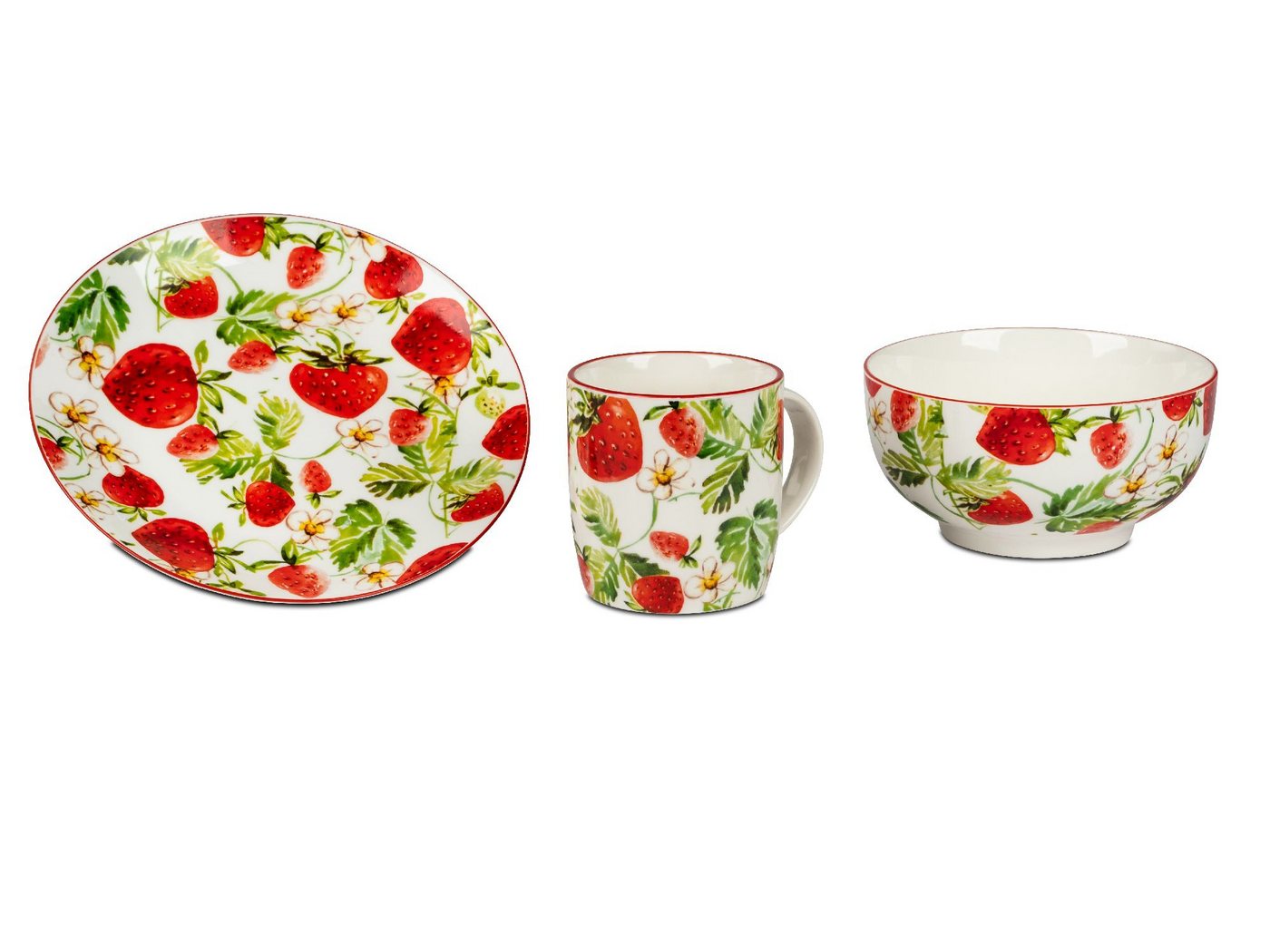 formano Tasse Strawberrys, Porzellan, Höhe: 9.5cm, Farbe: Weiß, Motiv: Erdbeeren – Bild 2 von 2