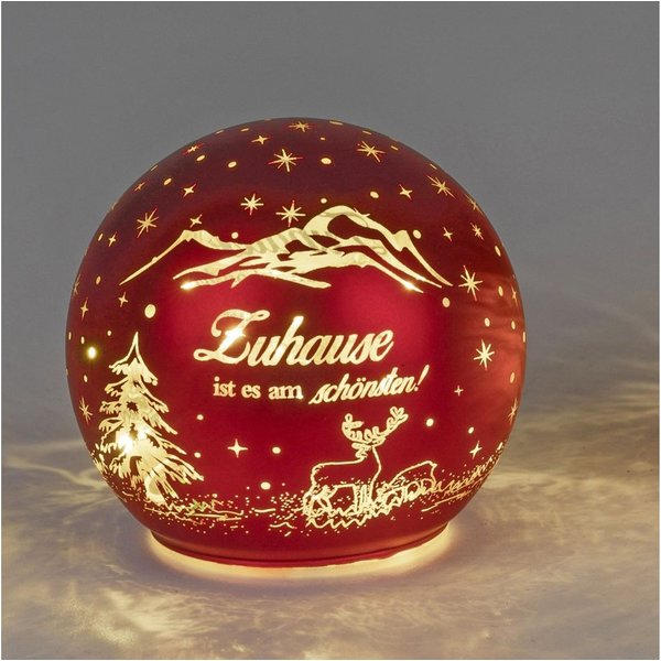formano Tischleuchte Sprüche, LED, Mit Timerfunktion, Rot, Zuhause, H: cm