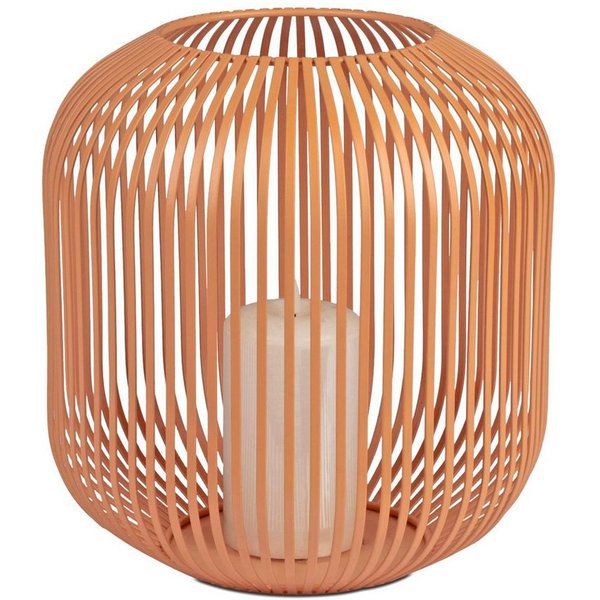 formano Windlicht Stäbe, Höhe: 28cm, Farbe: Orange, Motiv: Stäbe