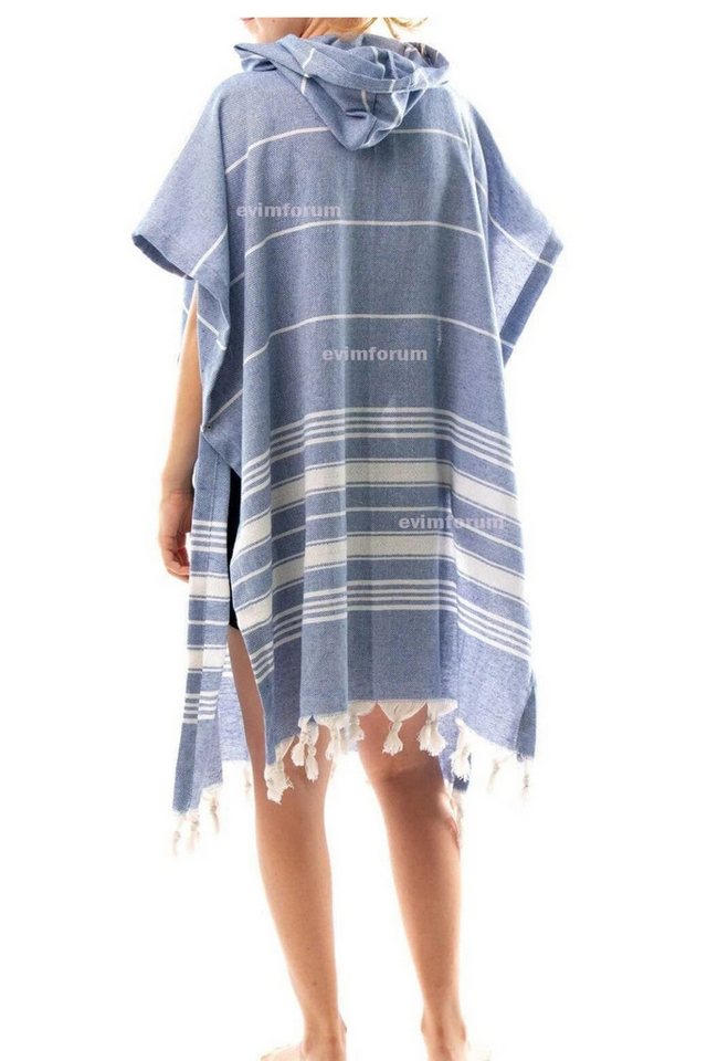 Formeya Bademantel Strandponcho Bademantel, Pestemal Poncho aus Baumwolle & Saunatuch – Bild 3 von 5