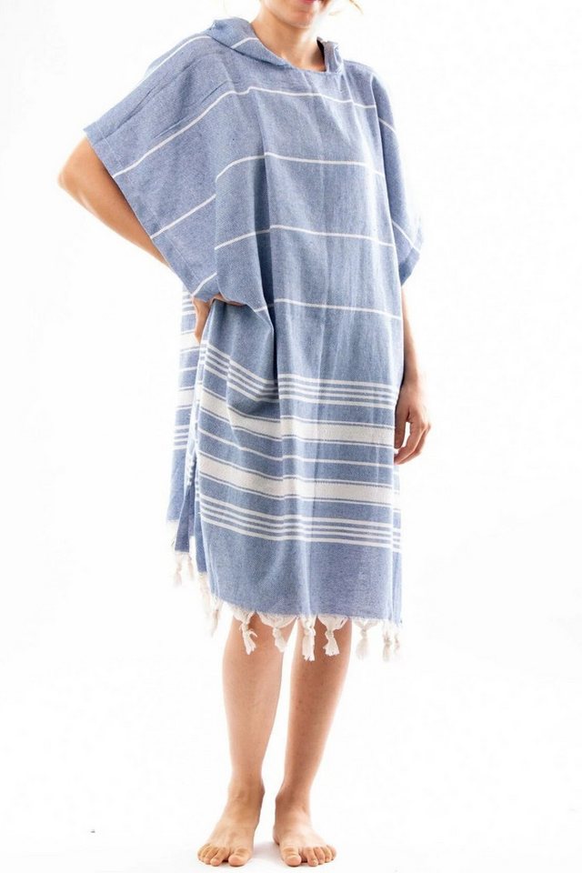Formeya Bademantel Strandponcho Bademantel, Pestemal Poncho aus Baumwolle & Saunatuch – Bild 4 von 5