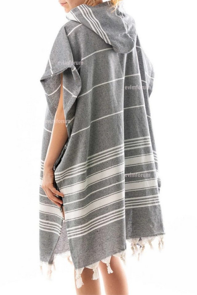 Formeya Bademantel Strandponcho Bademantel, Pestemal Poncho aus Baumwolle & Saunatuch – Bild 2 von 5