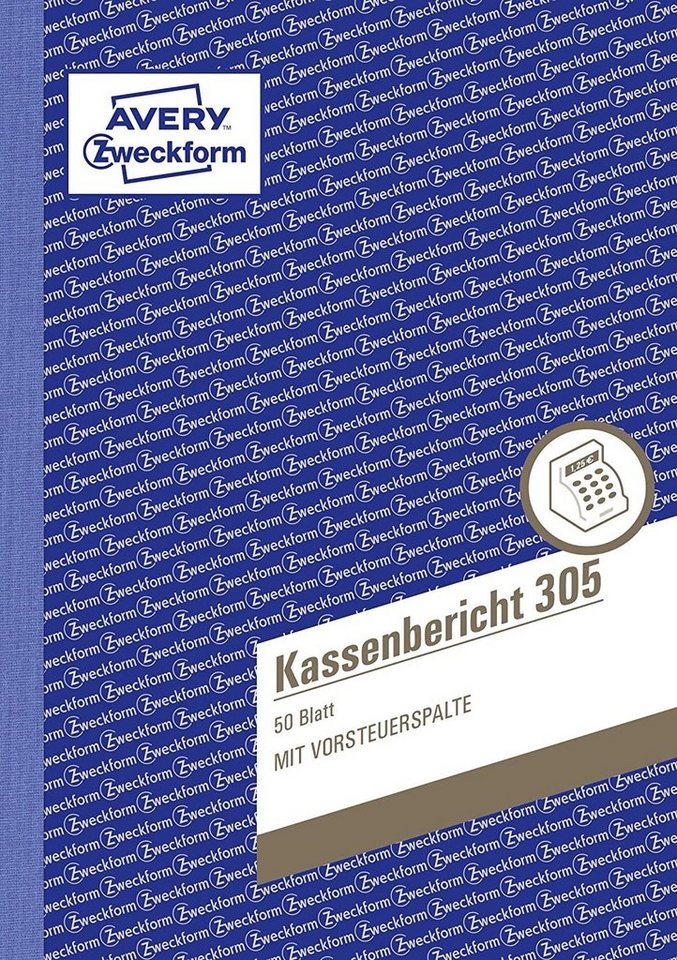 Avery Zweckform Formularblock AVERY Zweckform Formularbuch "Kassenbericht", A5, 50 Blatt – Bild 2 von 3