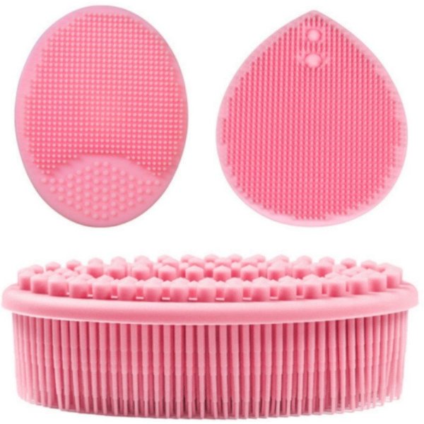 Forrlite Badebürste Silikon Duschbürste Körperbürste, weicher Silikon Body Scrubber, für Erwachsene und Kinder, Körperschrubber Rückenbürste Handreinigungsbürst