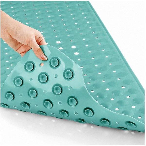 Forrlite Badematte Badewannenmatte rutschfest, BPA Frei Antirutschmatte, 100 x 40 cm, Extra Lang Duschmatte Schnelltrocknend & Maschinenwaschbar Schimmelresiste