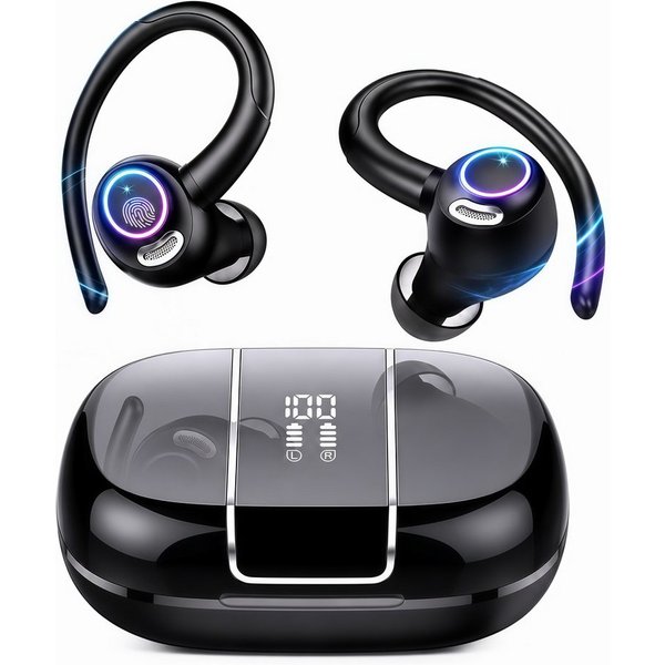Forrlite Bluetooth Kopfhörer Sport, in Ear Kopfhörer Kabellos Bluetooth 5.3 mit In-Ear-Kopfhörer (HD Mic, Herausragender Sound, 40 Std Spielzeit, Comfort Fit, D