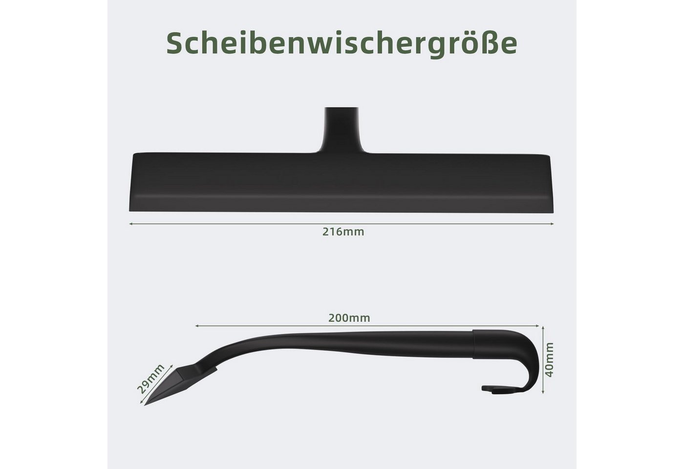 Forrlite Duschabzieher Duschabzieher Silikon 23 cm, rutschfest, für Glas, Spiegel & Fliesen, (Duschabzieher für Duschwand, Silikon Abzieher Dusche, mit integrie – Bild 2 von 5