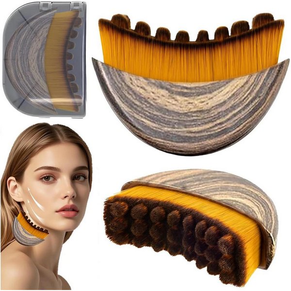 Forrlite Gesichtsmassagegerät Lymphatic Contour Face Brush, Gesichts Lymphdrainage Massagegerät, Ergonomisch Gestaltet, Um Sich Genau An Die Haut Anzupassen