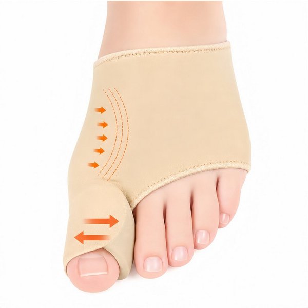 Forrlite Hallux-Bandage Hallux Valgus Correction, Pack of 2 Hallux Valgus Bandage, with Silicone Pads, Protection of Big Toe, Reducing Friction, for Men and Wom