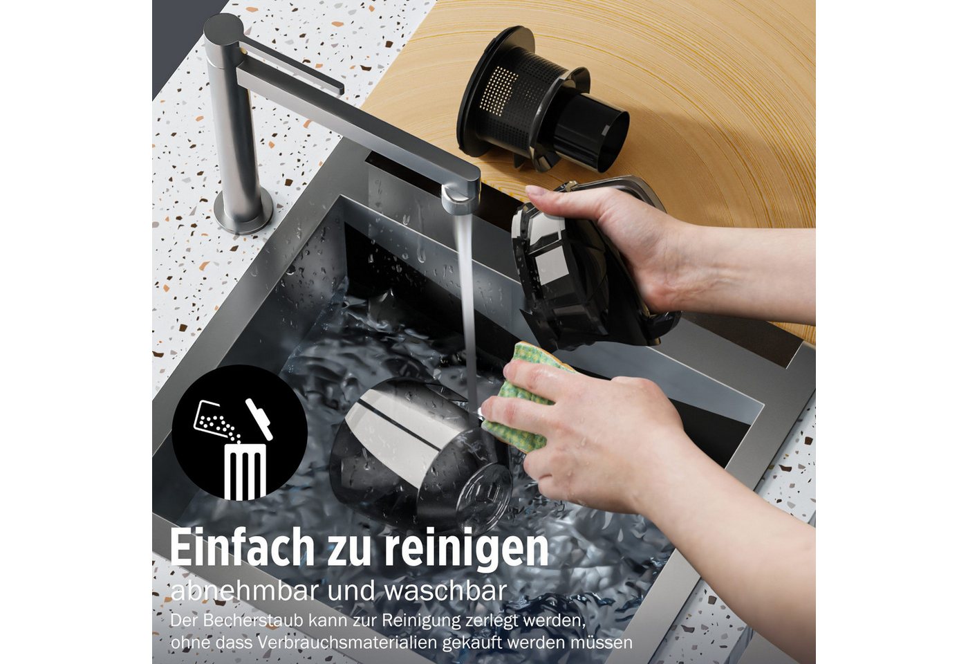 Forrlite Handstaubsauger beutelloser Staubsauger,leichter Staubsauger, Bodenstaubsauger, 900 W, Bodenbürste Möbelbürste Teleskopstiel Schlauch Staubbehälter Sta – Bild 5 von 5