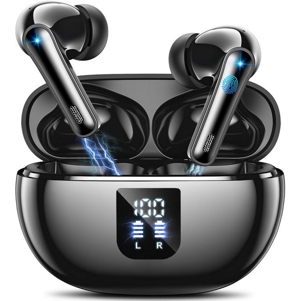 Forrlite In Ear Kopfhörer, 2026 Kopfhörer Kabellos Bluetooth 5.4 HiFi Stereo In-Ear-Kopfhörer (Noise Cancelling 90 Std Spielzeit In Ear Kopfhörer mit 4 ENC Nois