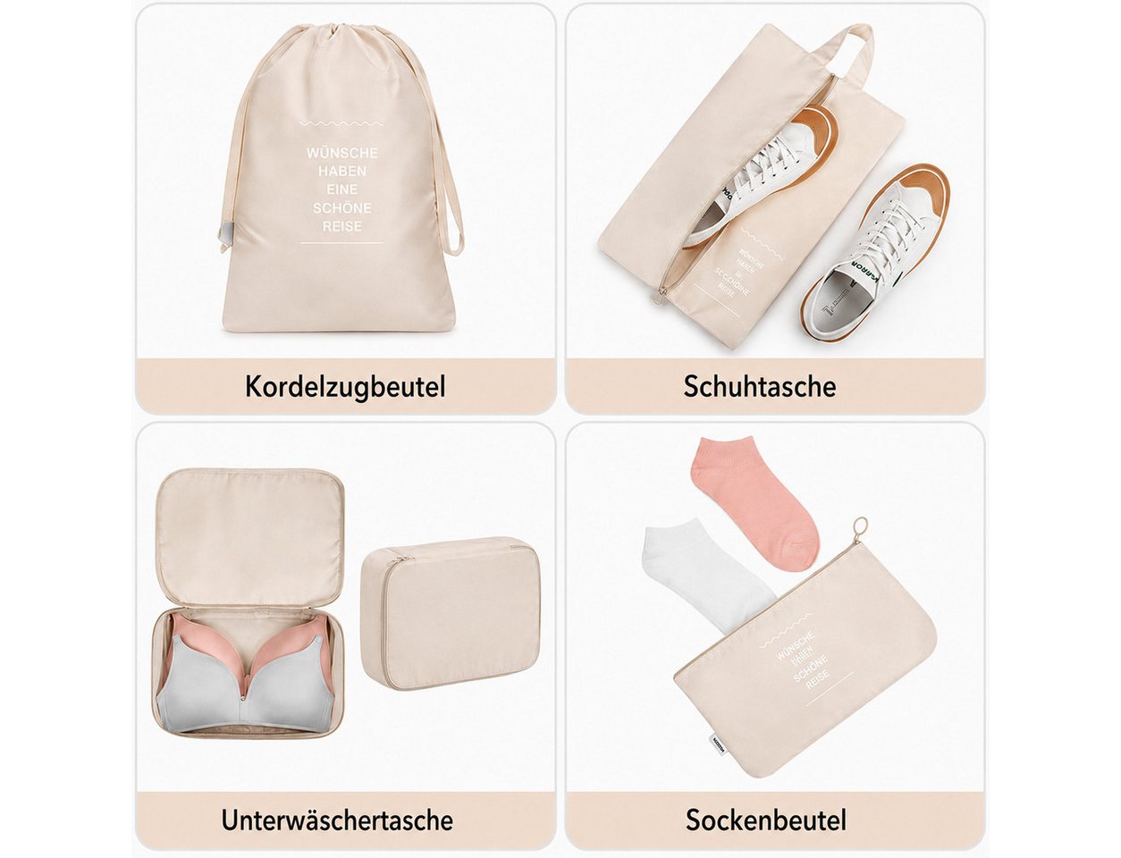 Forrlite Kofferorganizer Kofferorganizer 7-teiliges Set, Packing Cubes, Reise Packtaschen (Kofferorganizer Koffer Organizer Set 7-teiliges, Packing Cubes, Reise – Bild 5 von 5