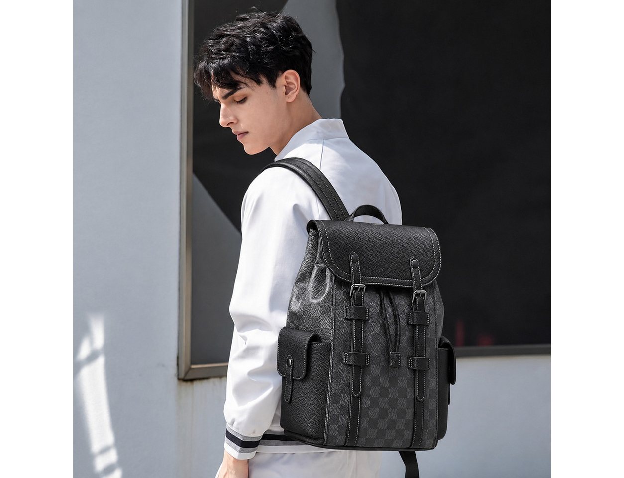 Forrlite Laptoprucksack Rucksack Herren,Schulrucksack,Groß Laptop Rucksack Damen 15,6 Zoll (Schulrucksack Teenager Wasserabweisend, Laptop Rucksack mit Anti Die – Bild 2 von 5