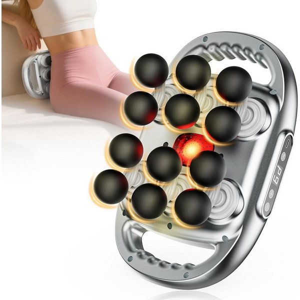 Forrlite Massagegerät elektrisch für Nacken, Rücken, Schulter und Beine, 18 Massageköpfen, Massagepistole mit Muskelmassage für Ganzkörper und Zuhause, 6- und 1