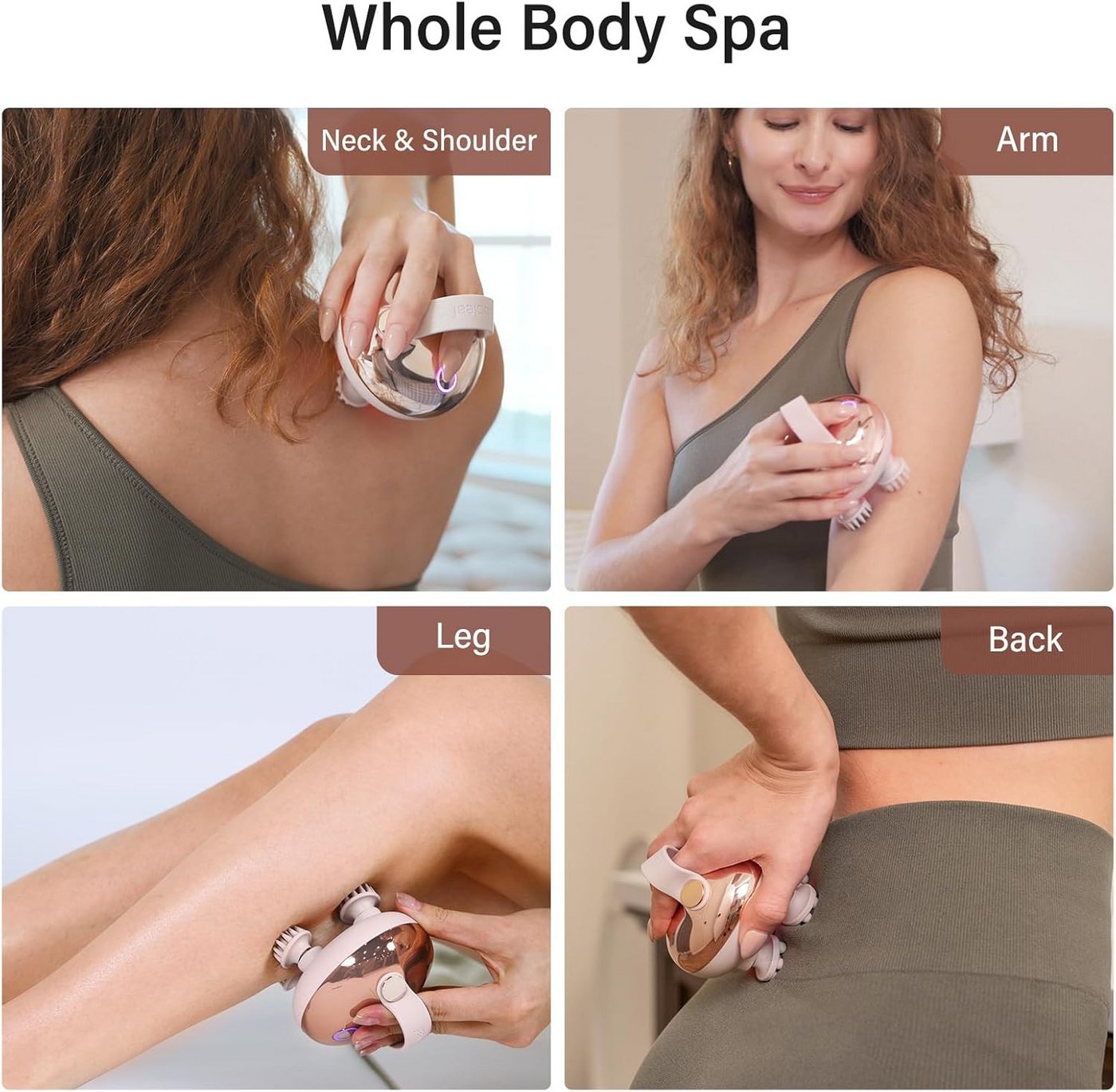 Forrlite Massagegerät elektrisches Kopfmassagegerät,handliches Kopfmassagegerät,2 modi, Rotes Lichtpflege,mit 8 Massageköpfen,IPX6,Geschenk, Scalp Massager,Anti – Bild 2 von 5