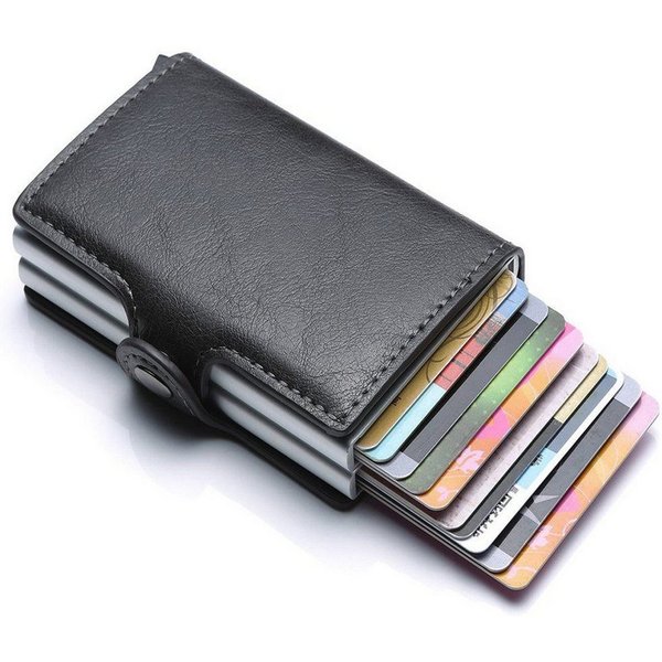 Forrlite Mini Geldbörse Herren, Slim Wallet, Kartenetui mit RFID-Schutz (Portemonnaie Herren, Kreditkartenetui mit Münzfach und Geldclip), RFID-Schutz, Münzfach