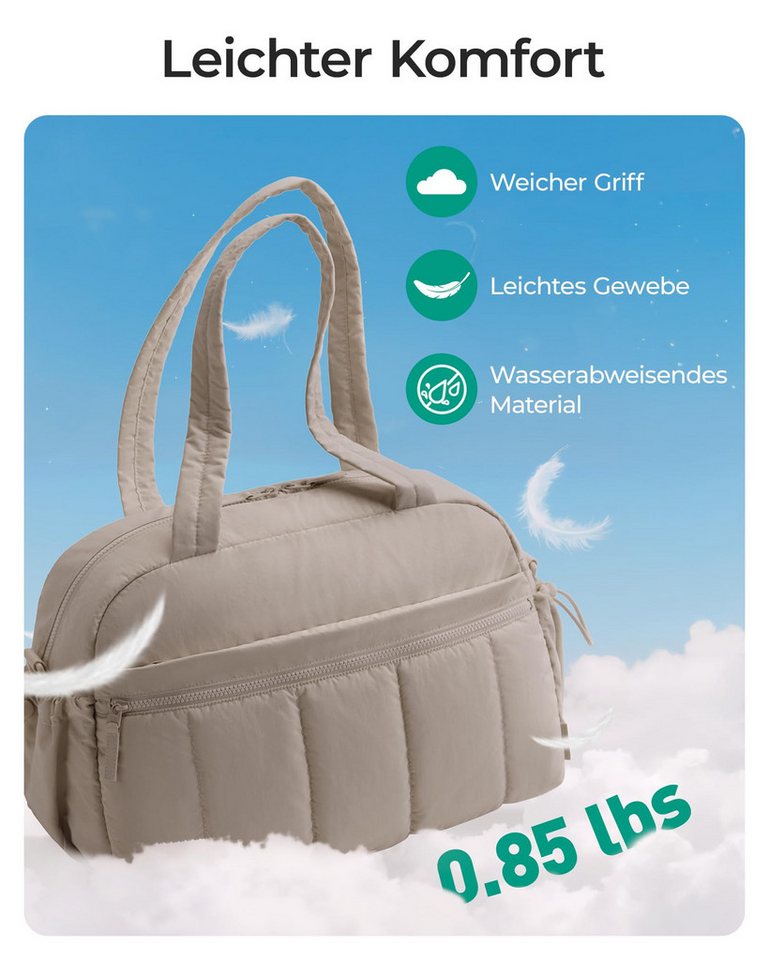 Forrlite Reisetasche Reisetasche Puffer, Sporttasche Damen 24L Weekender Wickeltasche (Wasserabweisend Travel Bag Handgepäck Gym Bag Kliniktasche Geburt Kranken – Bild 5 von 5