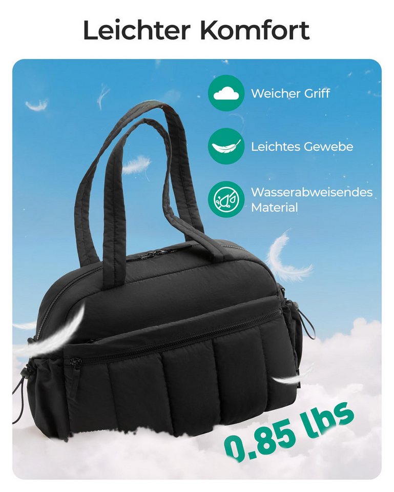 Forrlite Reisetasche Reisetasche Puffer, Sporttasche Damen 24L Weekender Wickeltasche (Wasserabweisend Travel Bag Handgepäck Gym Bag Kliniktasche Geburt Kranken – Bild 5 von 5