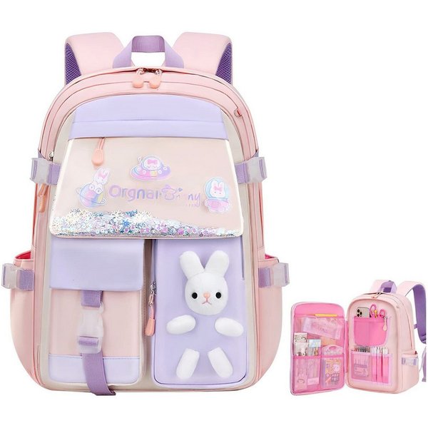 Forrlite Schulrucksack Kinderrucksack, Schultasche für Mädchen und Jungen (Freizeitrucksack, Tagesrucksack für Schule, Ausflug und Reise), 32 × 17 × 45 cm, Refl
