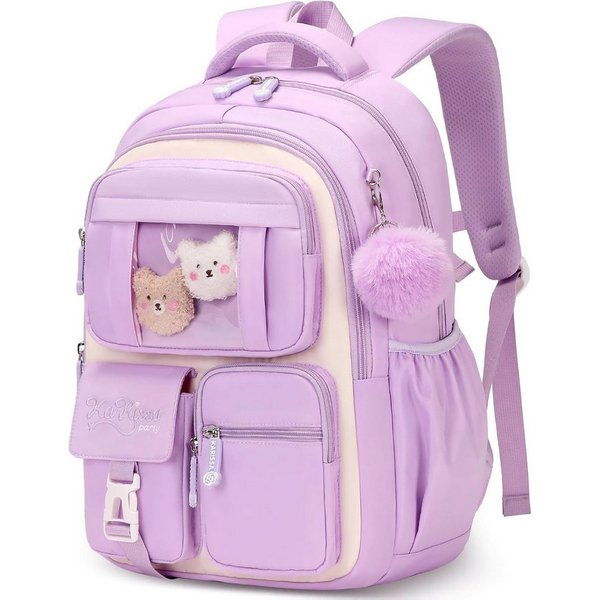 Forrlite Schulrucksack Mädchen, Schülerrucksack ergonomisch, Schultasche Kinder (Freizeitrucksack mit Reflexstreifen für Schule, Alltag und Reise, Ergonomisch, 