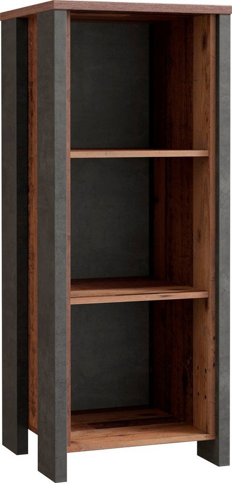 FORTE Aktenregal Clif, Bücherregal im Industriestil, Höhe 115 cm – Bild 2 von 5