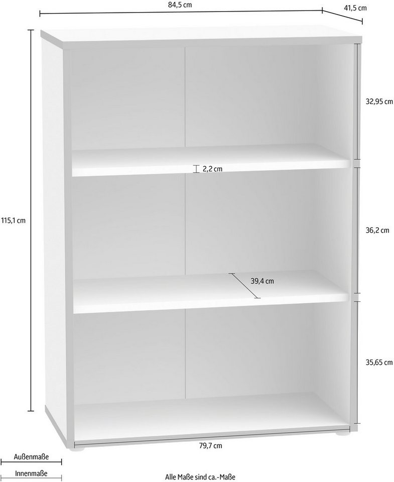 FORTE Aktenregal Keflav, Breite 84,5 cm – Bild 5 von 5
