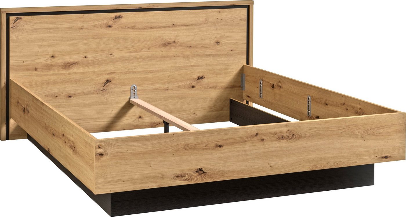 FORTE Bett Trondheim, Belastbarkeit 250KG, Loft-Stil, melaminbeschichtet – Bild 2 von 5