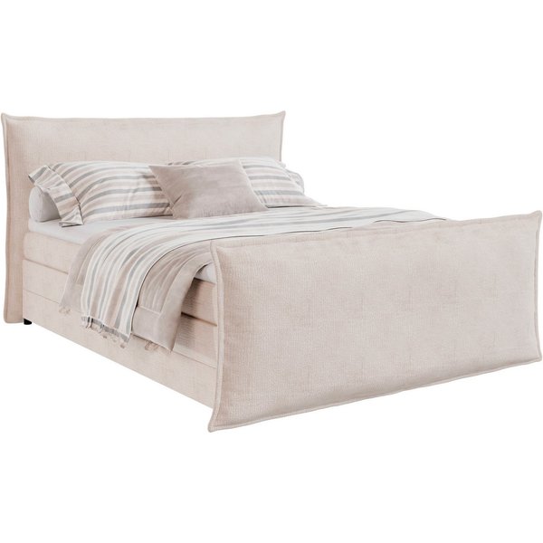 FORTE Boxspringbett Harmonie inkl. Bettkasten und Topper, Kopf- und Fußteil in Kissenoptik, in den Breiten 140cm, 160cm und 180cm erhältlich