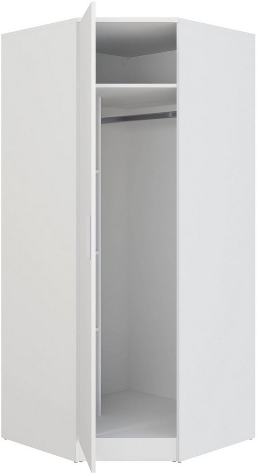 FORTE Eckkleiderschrank Kleiderschrank, perfekte Ecklösung, einfache Montage B/H/T 80,4/181/80,4, perfekte Ecklösung, FSC – Bild 5 von 5