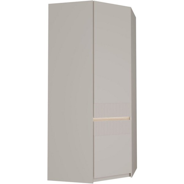 FORTE Eckkleiderschrank Oak Squere B/H/T 88,5/197,4/88,5 cm Eckschrank, Softclose, inklusive Beleuchtung