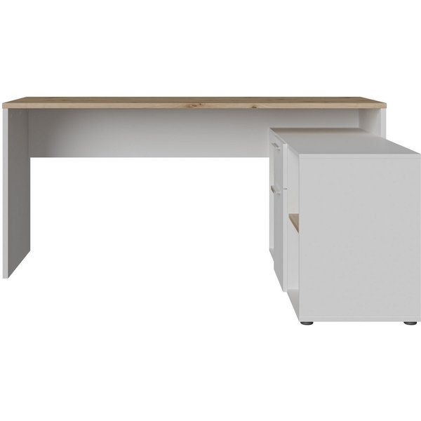 FORTE Eckschreibtisch Contra Costa, B/H/T 160/73,5/128 cm, Über-Eck-Lösung